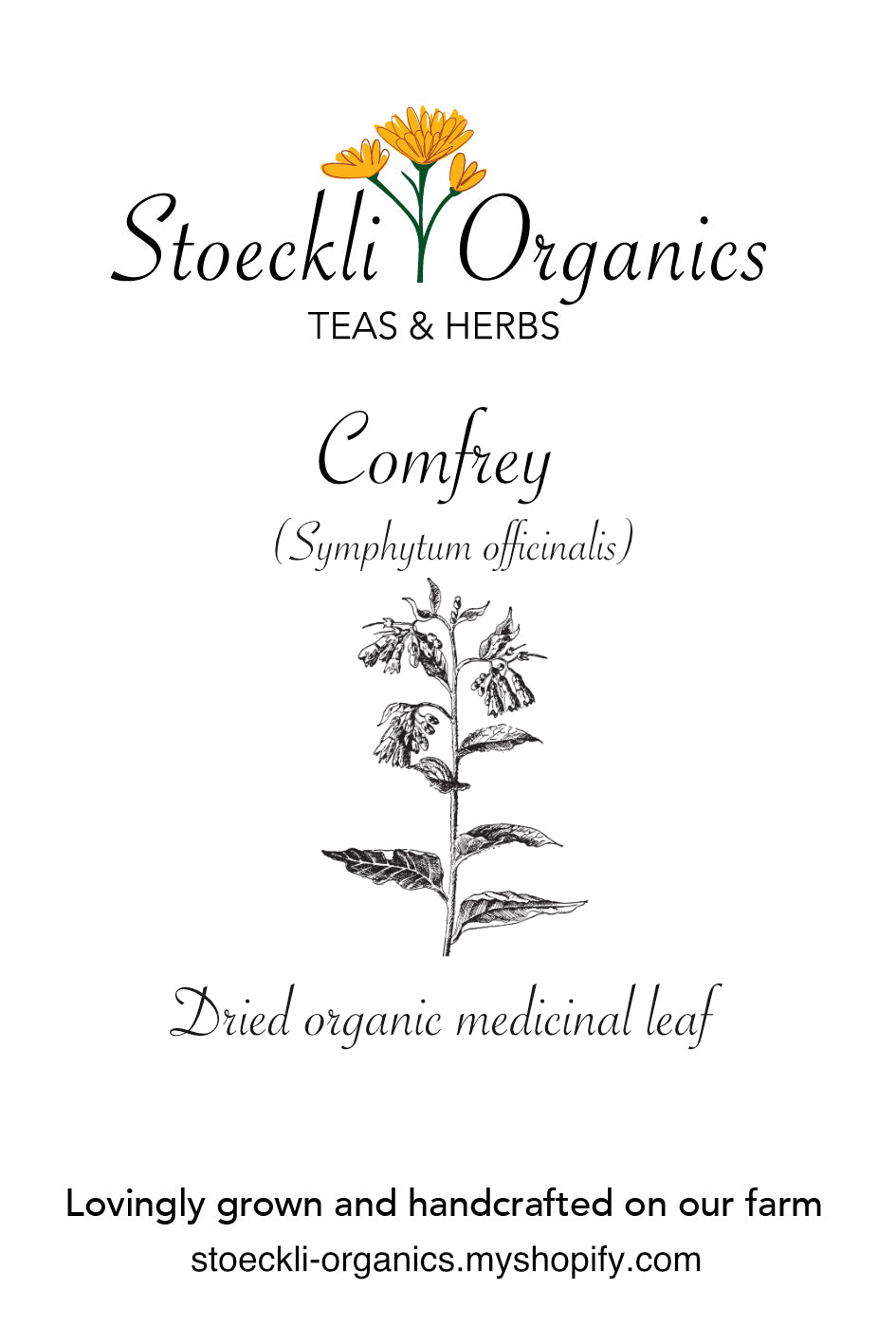 Organic Comfrey Root